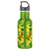 Oranje achtergrond waterfles  (Achterkant)