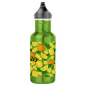 Oranje achtergrond waterfles  (Rechts)