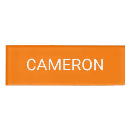 Oranje Acryl Nametag Professionele Badge Magnetisc