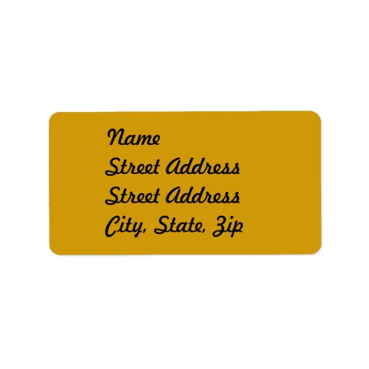 Oranje adres Sticker (Voorkant)