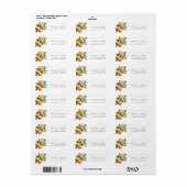 Oranje adreslabel citrus snoes Clementine Etiket (Full Sheet)
