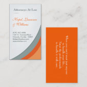 Oranje advocatenkantoor Juridisch Visitekaartje (Voorkant / Achterkant)