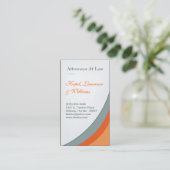 Oranje advocatenkantoor Juridisch Visitekaartje (Staand voorkant)