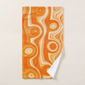 Oranje Aesthetische Retro-Mode van vloeibare werve Bad Handdoek (Handdoek)