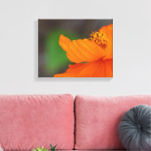 Oranje afdruk van Floral Canvas (Insitu (Woonkamer))