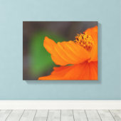Oranje afdruk van Floral Canvas (Insitu (Houten vloer))