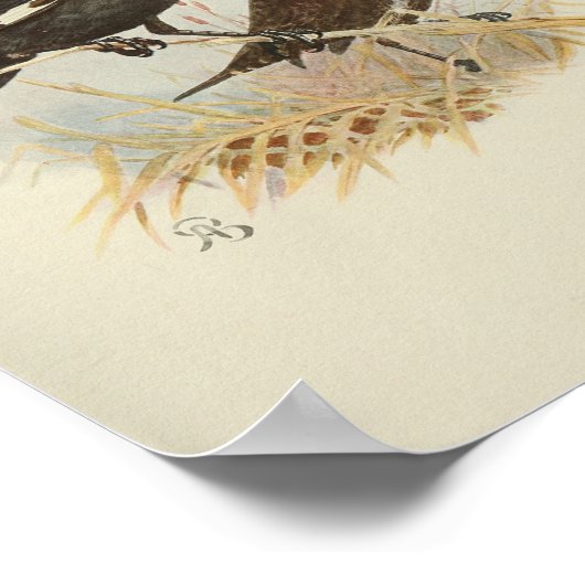 Oranje afdrukken Poster (Hoek)