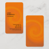 Oranje afgeronde exclusieve speciale, moderne unie visitekaartje (Voorkant / Achterkant)