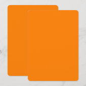 Oranje afgeronde uitnodiging (Voorkant / Achterkant)