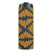 Oranje-Afrikaanse Daisy Thermal Tumbler Thermosbeker (Voorkant)