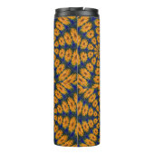 Oranje-Afrikaanse Daisy Thermal Tumbler Thermosbeker (Achterkant)