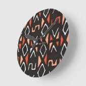 Oranje Afrikaanse muddolineproefafdrukken Ronde Klok (Hoek)