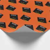 Oranje Afstudeercadeau Cadeaupapier (Hoek)