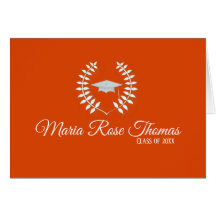 Oranje Afstudeerder Dank u wel (4,25 x 5,5 inch),