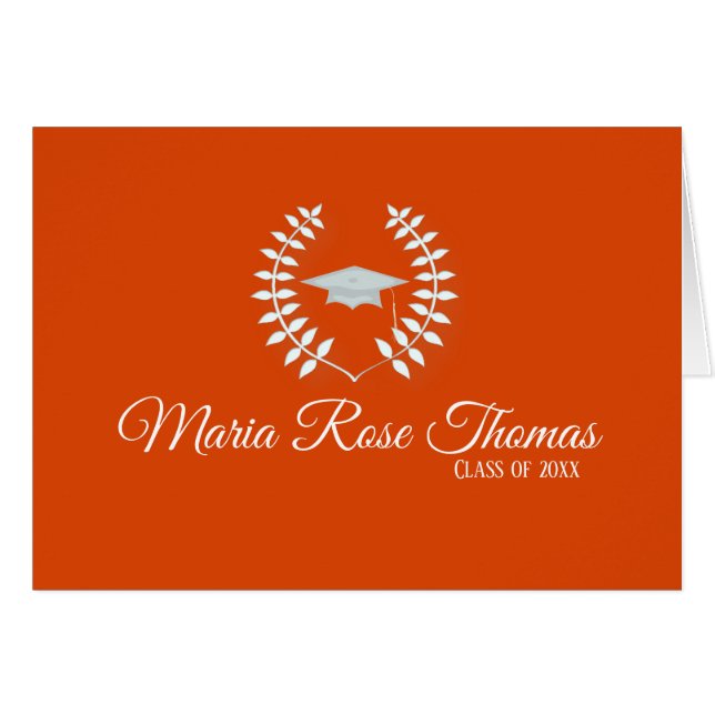 Oranje Afstudeerder Dank u wel (4,25 x 5,5 inch),  (Voorkant Horizontaal)