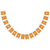 Oranje | Afstudeerder-inktvlaggen met vuurwerk Vlaggetjes (Alle)