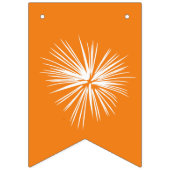 Oranje | Afstudeerder-inktvlaggen met vuurwerk Vlaggetjes (Eerste vlag)