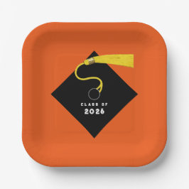 Oranje Afstudeerfeest 2026 Feest Papieren Bordje