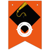 Oranje afstudeerfeestdecoratie vlaggetjes (Tweede vlag)