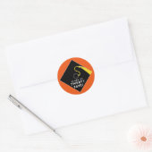 Oranje Afstudeerklas van 2025 Ronde Sticker (Envelop)