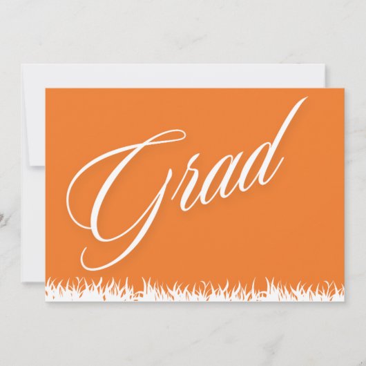 Oranje afstuderen aankondigingskaart aankondiging (Voorkant)
