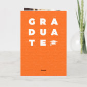 Oranje AFSTUDEREN brieven en Afstuderen van Petten (Achterkant)