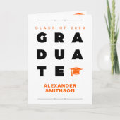 Oranje AFSTUDEREN brieven en Afstuderen van Petten (Voorkant)