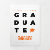 Oranje AFSTUDEREN brieven en Afstuderen van Petten Drieluik Aankondiging (Cover)