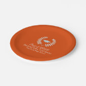 Oranje Afstuderen Classic Custom Party Papieren Bordje (Gekanteld)