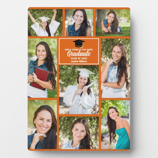 Oranje Afstuderen Collage Afstuderen Foto Fotoplaat (voorkant)