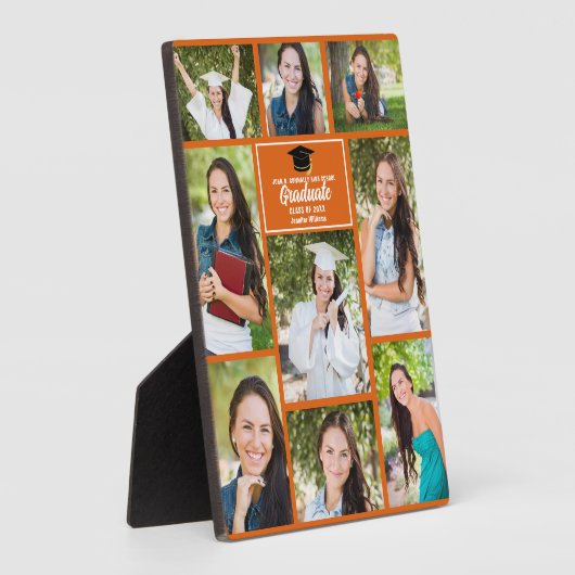 Oranje Afstuderen Collage Afstuderen Foto Fotoplaat (Zijkant)