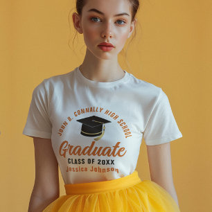 Oranje Afstuderen Custom 2025 Afstuderen Vrouwen Tri-Blend Shirt