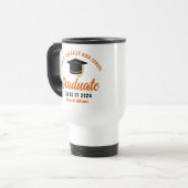 Oranje Afstuderen Custom Afstuderen Keepsake Reisbeker (Voorkant links)