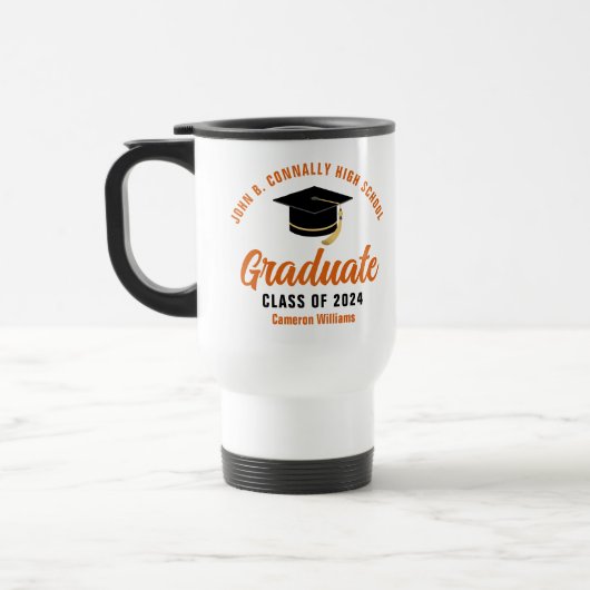 Oranje Afstuderen Custom Afstuderen Keepsake Reisbeker (Links)