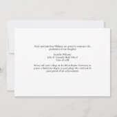 Oranje Afstuderen Foto Collage Modern Afstuderen Aankondiging (Achterkant)