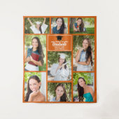 Oranje Afstuderen fotograafpartij Wandkleed (Voorkant)