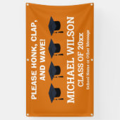 Oranje Afstuderen Gefeliciteerd Afstuderen partij Spandoek (Verticaal)