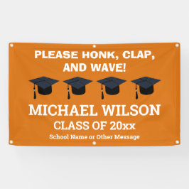 Oranje Afstuderen Gefeliciteerd Afstuderen partij Spandoek