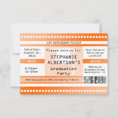 Oranje Afstuderen- of partijtoelatingstabel Kaart (Voorkant)