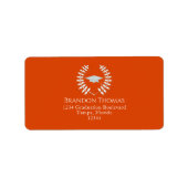 Oranje Afstuderen Retouradres Aangepast Etiket (Voorkant)