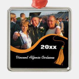  Oranje Afstuderen Tassel Metalen Ornament