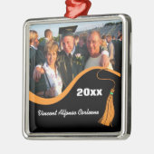  Oranje Afstuderen Tassel Metalen Ornament (Links)