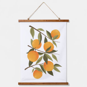 Oranje aftakking Botanische Citrus Home Decor Hangend Wandkleed