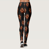 Oranje afvoeringen tegen de schedel leggings (Achterkant)