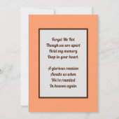 Oranje Agonite Crystal Foto Memorial Kaart (Achterkant)