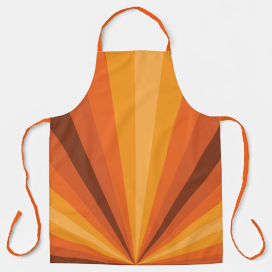 Oranje All-Over Print Schort voor optische verlich (Voorkant)