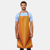 Oranje All-Over Print Schort voor optische verlich (Gedragen)