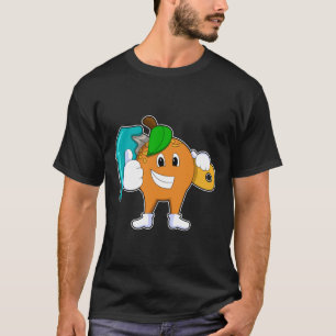 Oranje als Schilder met de borstel van de Verf T-shirt