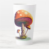Oranje Amanita Muscaria Latte Mok (Voorkant)