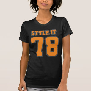 ORANJE-Amerikaanse kleding vooraan T-shirt